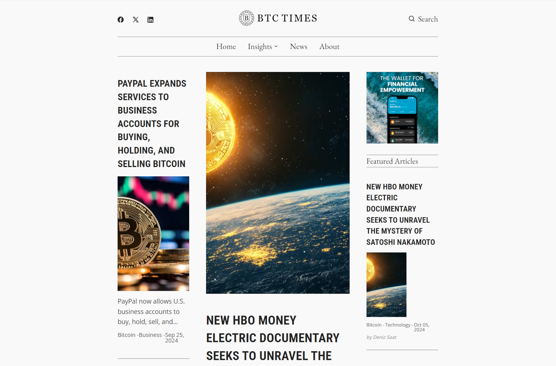 BTCTimes Homepage